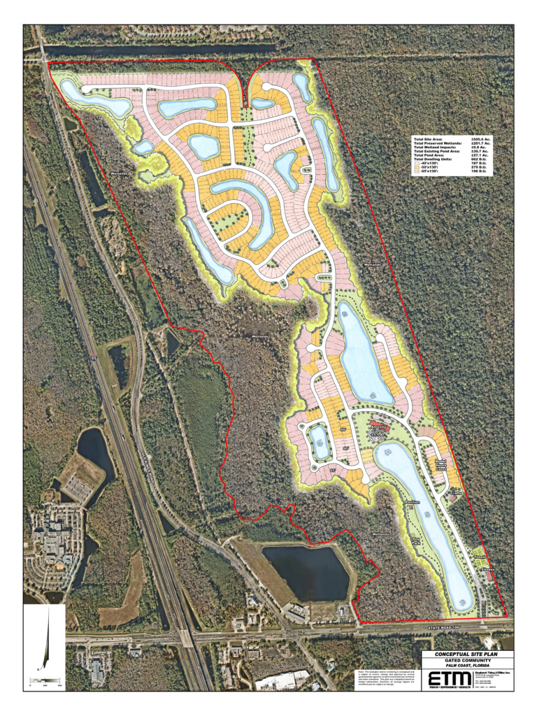 Palm Coast gated community site plan