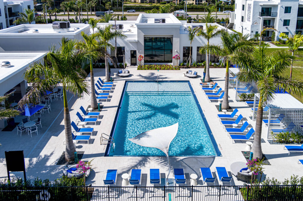 Altis Santa Barbara aerial pool exterior