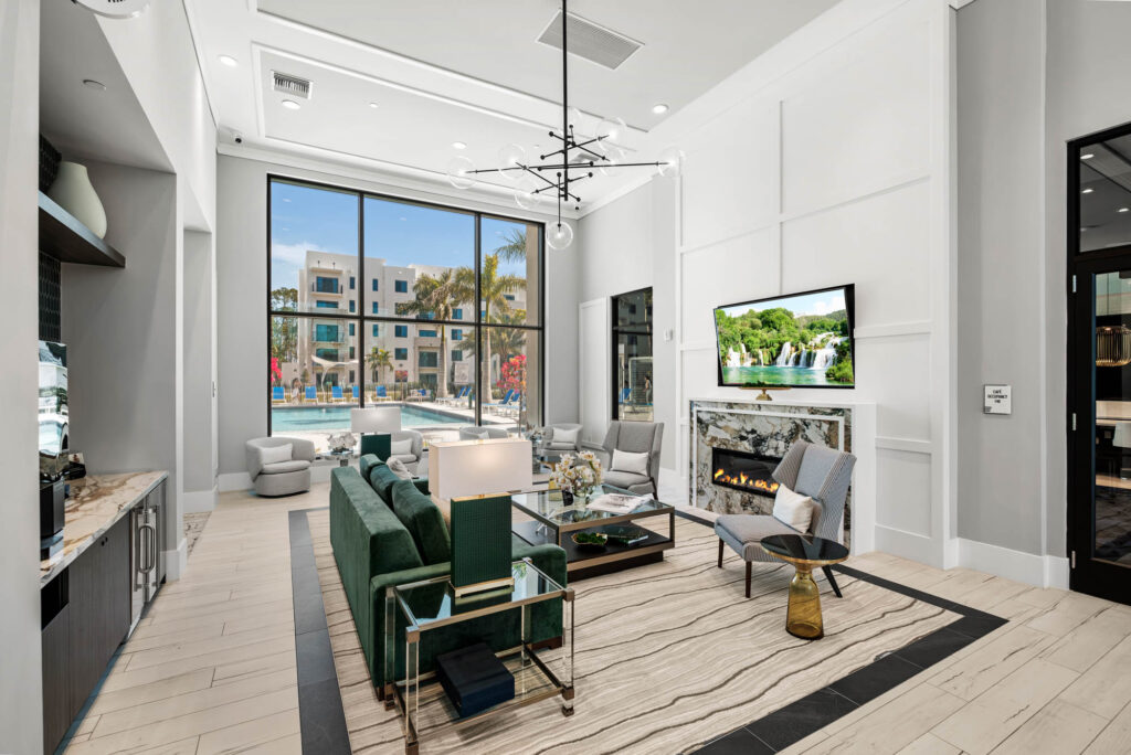 Altis Santa Barbara interior clubhouse lobby gym