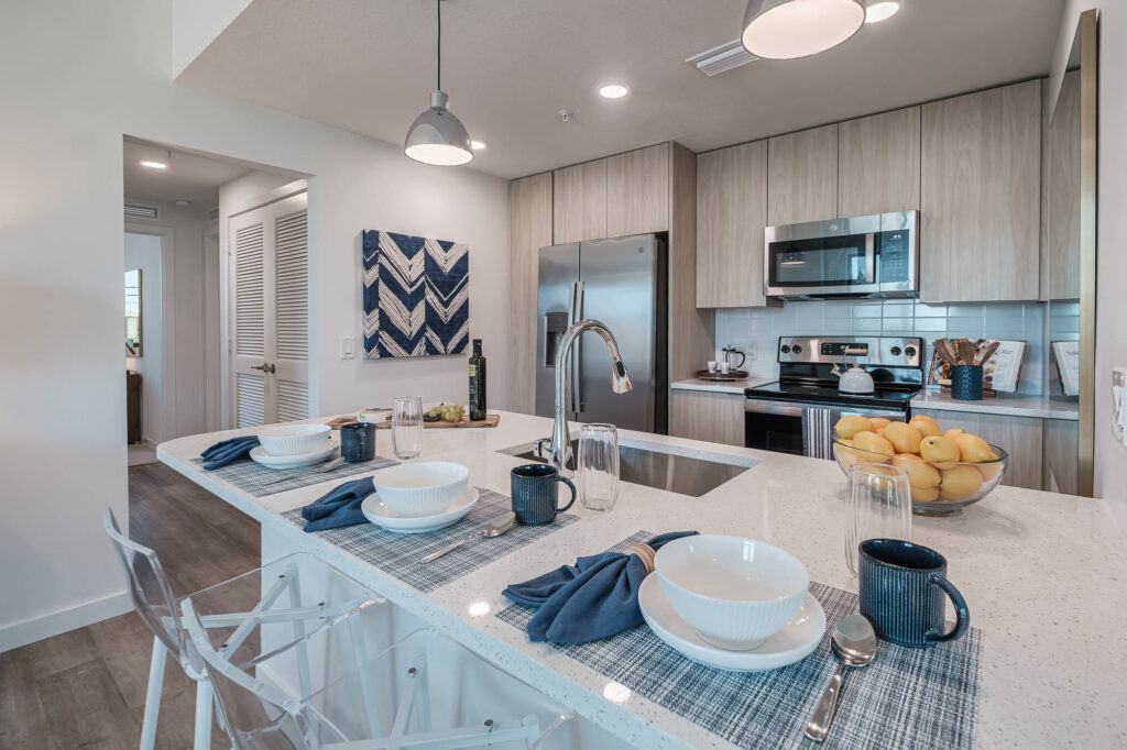 Altis Santa Barbara model room kitchen