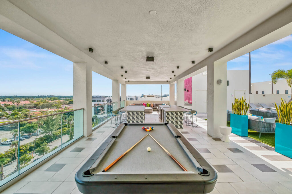 Altis Ludlam Trail pool area with billards