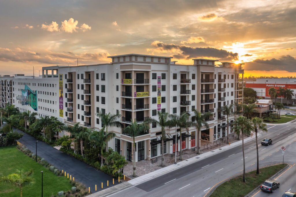 Altis Ludlam Trail exterior shot at sunset